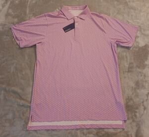 NWT B Draddy Cool Love St Polo Shirt Mens Medium Geometric AOP